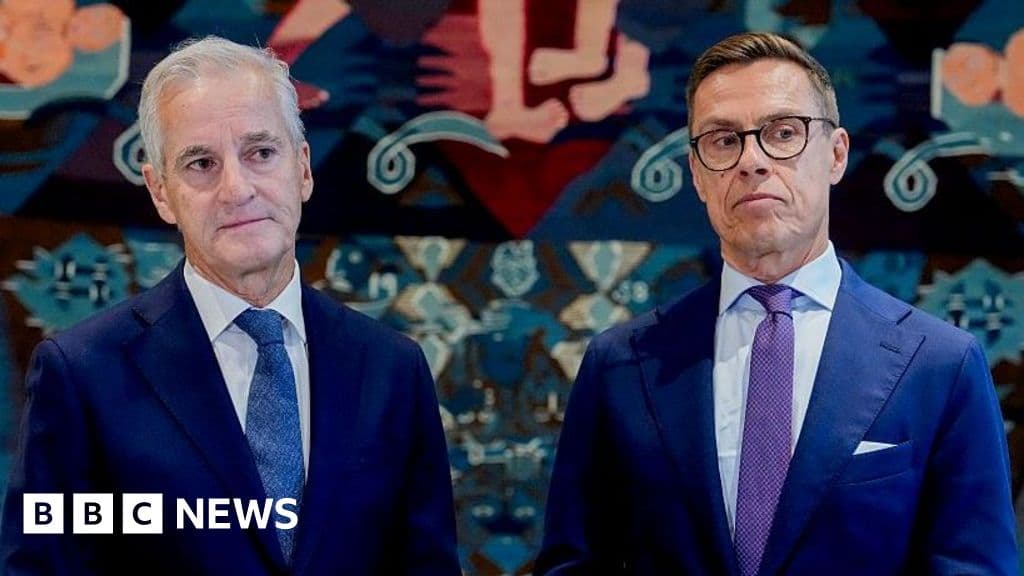 Norway and Finland hold rare call with Putin to discuss ending war - BBC image