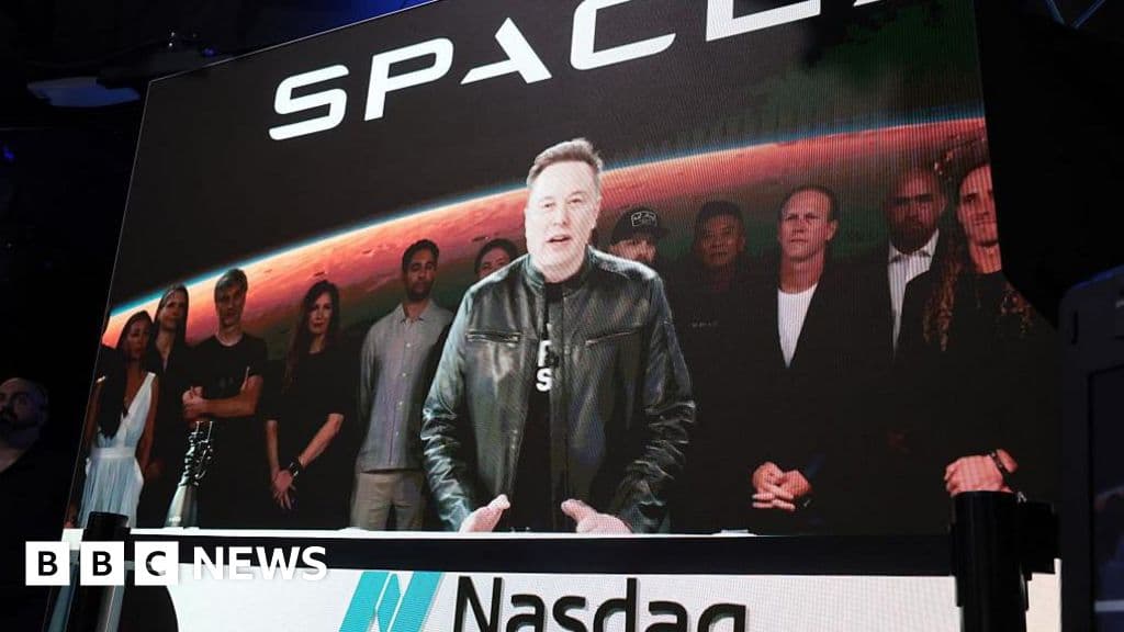 SpaceX IPO raised $10bn more than thought - BBC image