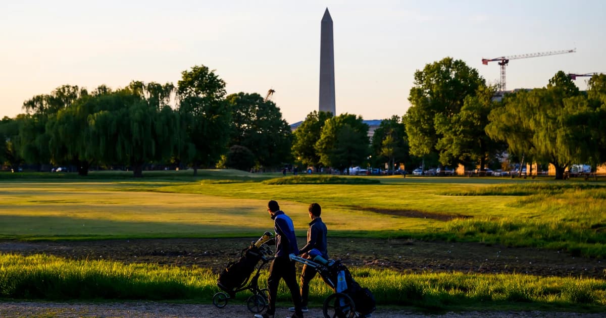 Trump announces plans to renovate D.C. golf course amid legal battle - NBC News image