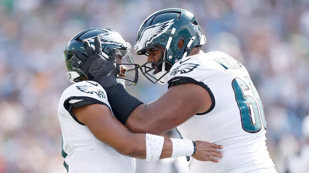 Jalen Hurts saves Eagles from ugly upset as Philadelphia escapes Titans to remain unbeaten - Fox News image